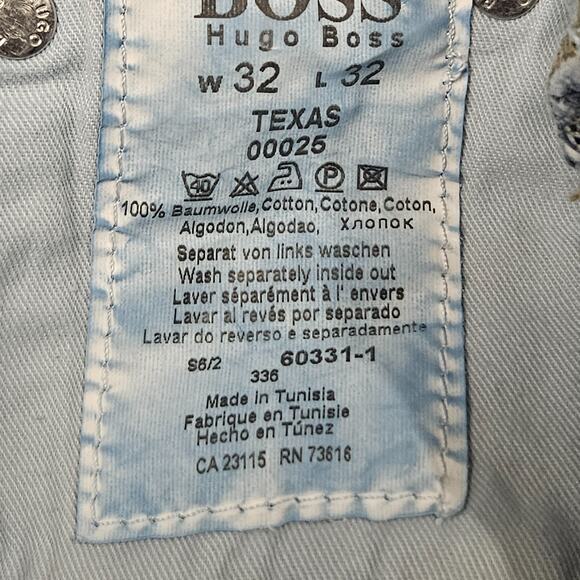 Y2K Hugo Boss Texas Jeans 32x32‎ Blue Denim Relaxed Straight Leg Medium Wash - Picture 3 of 8